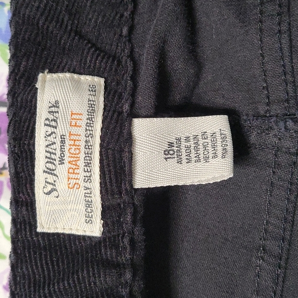 St John's Bay black corduroy size 18W - Picture 4 of 5